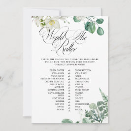 Convite Airy Eucalyptus Greenery Boho Chá de panela Rustic