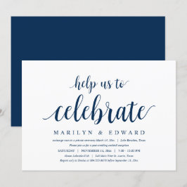 Convite Ajude-nos a celebrar o Elopamento Pós-Casamento Mo