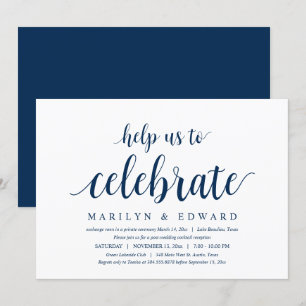 Convite Ajude-nos a celebrar o Elopamento Pós-Casamento Mo