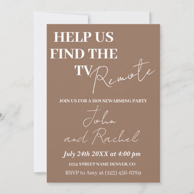 Convite Ajude-nos a encontrar a festa remota de diversão n (Frente)