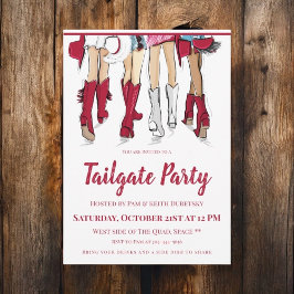 Convite Alabama Damas Cowboy Boots Crimson Tailgate Party
