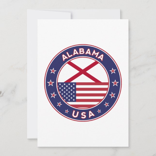 Convite Alabama, Estados Unidos, (Frente)