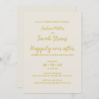 Alabastro Branco Dourado Feliz Para Sempre Após Ca