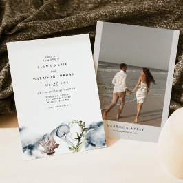 Convite ALANA Tropical Ocean Coral Jelly Fish Beach Photo