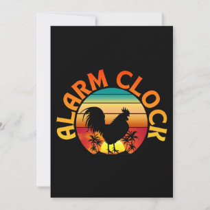 CONVITE ALARM CLOCK VINTAGE MORNING ROOSTER CHICKEN