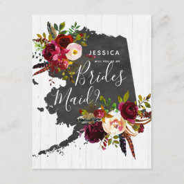 Convite Alaska State Floral, Você Será Minha Porta-Voz