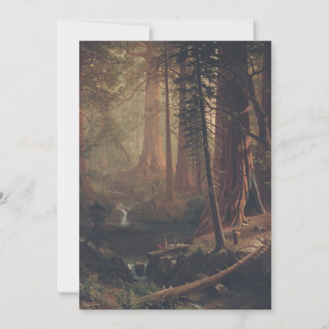 Convite Albert Bierstadt - Giant Redwood Trees da Califórn (Frente)