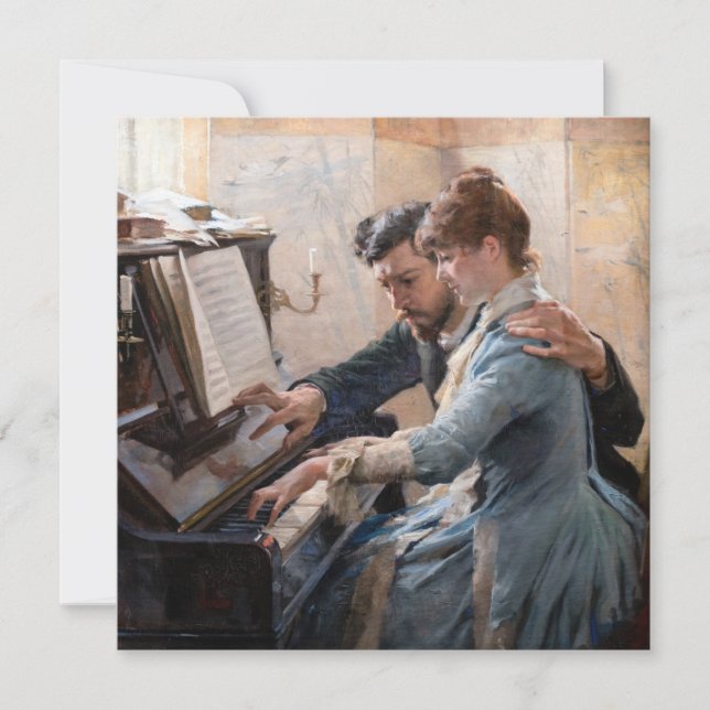 Convite Albert Edelsense - Tocando o Piano (Frente)