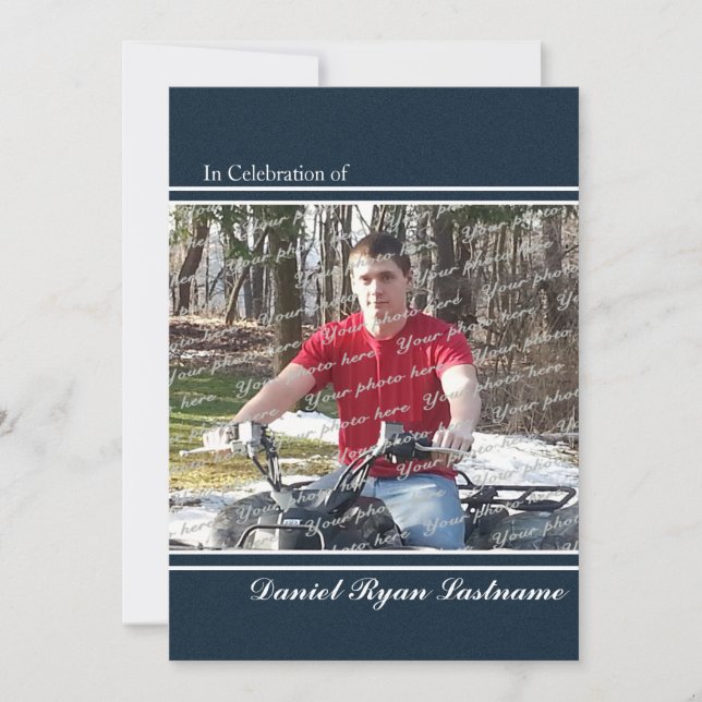 Convite Alcançar honestidade com a foto (Frente)