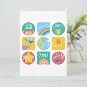 Convite Alcance Etiquetas Incrível Excelente Legal