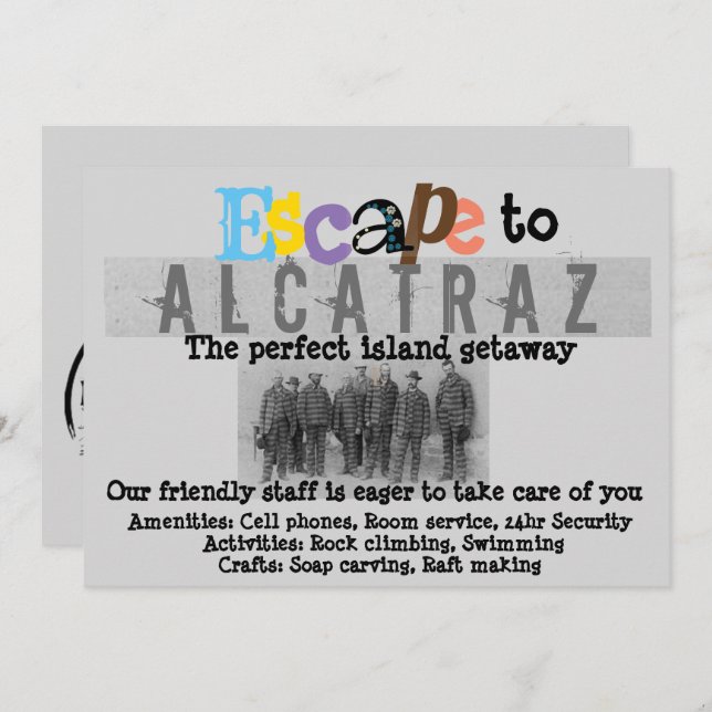Convite Alcatraz (Frente/Verso)