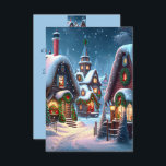 Convite Aldeia de Natal encantadora Open House<br><div class="desc">Este encantador Convite à Casa Aberta apresenta uma aldeia nevada com casas decoradas de Natal à noite. As ruas e os telhados estão grosseiramente cobertos de neve, as janelas estão brilhantemente iluminadas, as decorações de Natal consistem em árvores de abeto e bolas de árvores de Natal vermelhas. Convite maravilhoso para...</div>