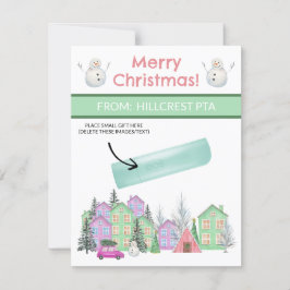 Convite Aldeia de Natal Pastel, doação personalizada