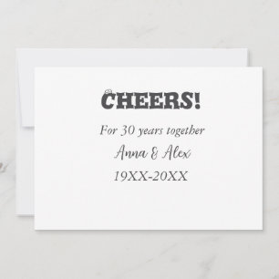 Convite Alegra-se a 30 anos juntos, aniversários, adicione