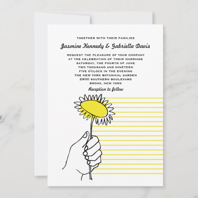 Convite alegre do casamento do dia especial (Frente)