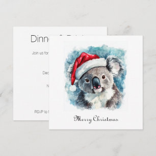 Convite Alegria de Natal Australiano, urso koala personali