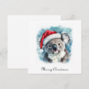 Convite Alegria de Natal Australiano, urso koala personali