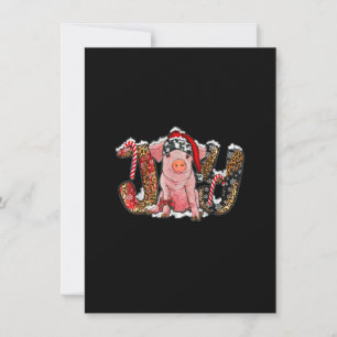 Convite Alegria De Natal Com O Porco Feliz Xmas_1