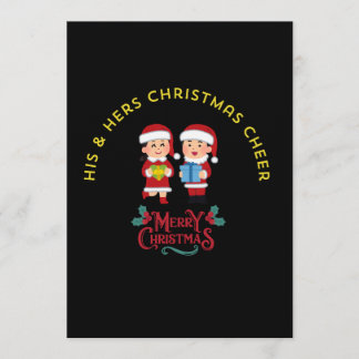 Convite Alegria de Natal dele e dela