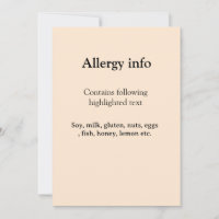 alerta de alergia alimentar adicionar nome texto i