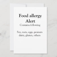 Alerta de alergia de comida adicionar nome texto i