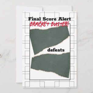 Convite Alerta Final do Quadro de Chalkney de Torneio de S