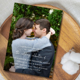 Convite Alexis Black and White Elegant Modern Wedding