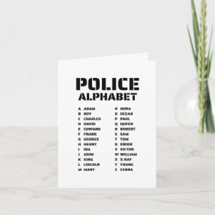 Convite Alfabeto Fonético da Polícia
