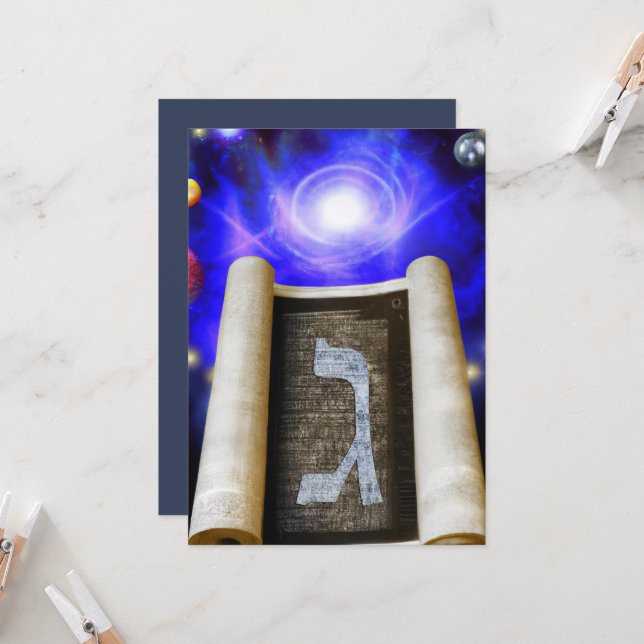 Convite Alfabeto hebraico (Frente/Verso In Situ)