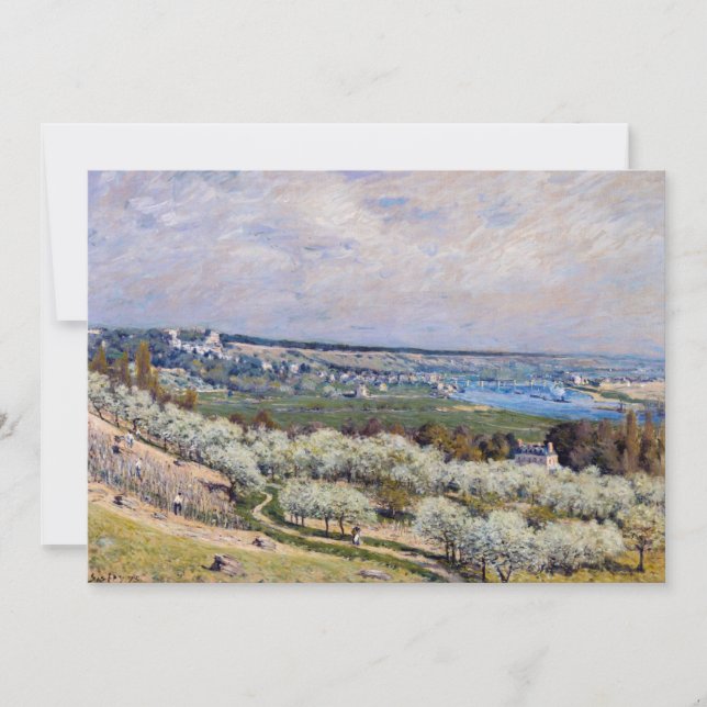 Convite Alfred Sisley - Terrace em Santo-Germain, Primaver (Frente)