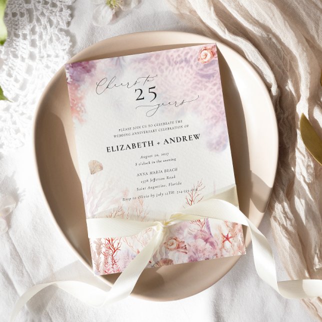 Convite Algas Marinhas Subaquáticas | Aniversário Conchas  (Criador carregado)