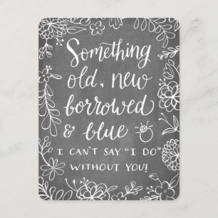 Convite Algo antigo novo emprestado   Bridesmaid