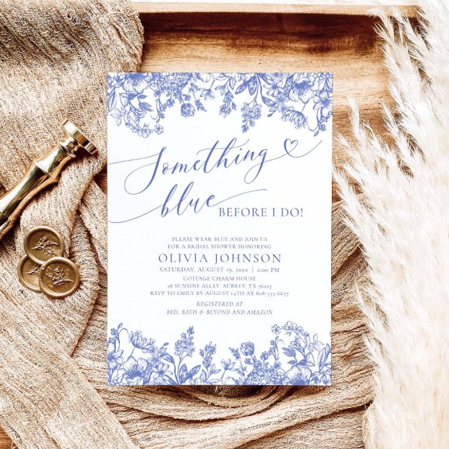 Convite Algo Azul Antes de Convidar o Chá de panela (Criador carregado)