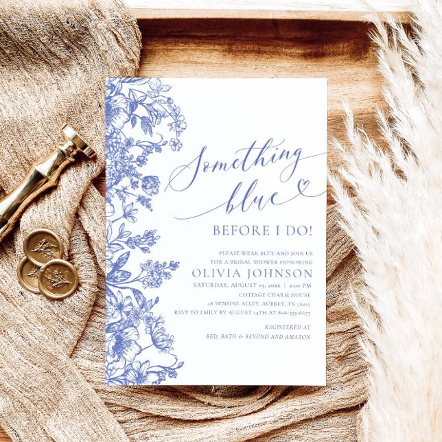 Convite Algo Azul Antes de Convidar o Chá de panela (Criador carregado)