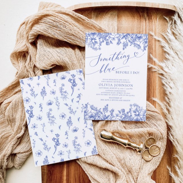 Convite Algo Azul Antes de Convidar o Chá de panela (Criador carregado)