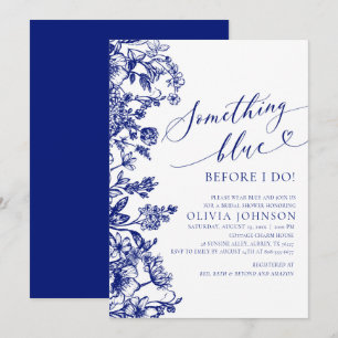 Convite Algo Azul Antes de Convidar o Chá de panela