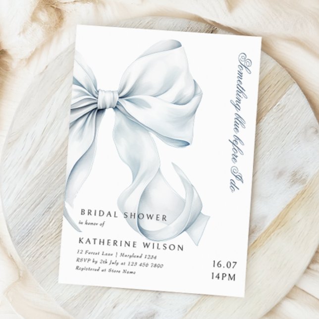 Convite Algo Azul Antes De Eu Fazer Chá de panela Arco (Criador carregado)