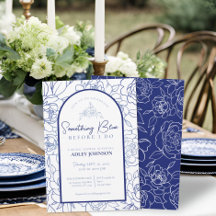 Algo Azul Antes De Eu Fazer Chá de panela Elegante