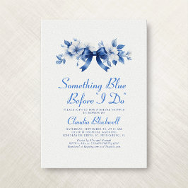 Convite Algo Azul Antes De Eu Fazer Chá de panela Francês