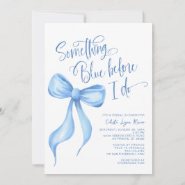 Convite Algo Azul Antes Que Eu Faça Chá de panela