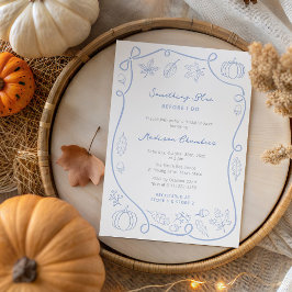 Convite Algo Azul Antes Que Eu Faça Chá de panela