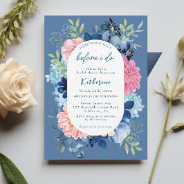 Convite Algo azul antes que eu faça chá de panela