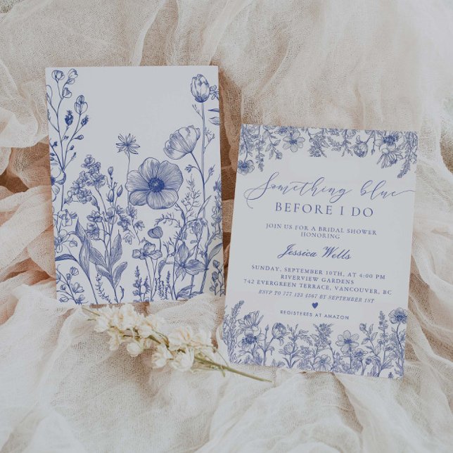 Convite Algo Azul Antes que eu faça Chá de panela (Criador carregado)