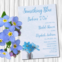 Convite Algo Azul Antes Que Eu Faça Chá de panela