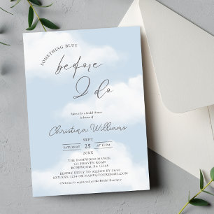 Convite Algo Azul Antes Que Eu Faça Chá de panela