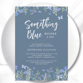 Convite Algo Azul Antes Que Eu Faça Chá de panela Azul