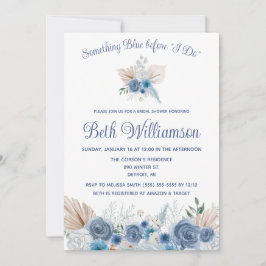 Convite Algo Azul antes que eu faça! Chá de panela Boho