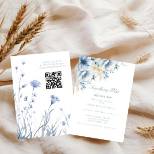 Convite Algo azul antes que eu faça Chá de panela floral