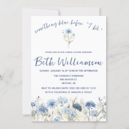 Convite Algo Azul antes que eu faça! Chá de panela moderno