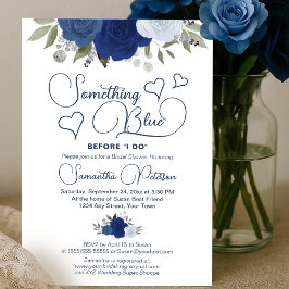 Convite Algo Azul Antes Que Eu Faça O Chá de panela Boho